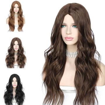 ⭐  Peluca Color Natural 60cm Cabello Sintético kanekalón