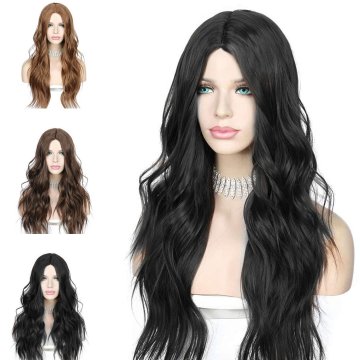 ⭐  Peluca Color Natural 60cm Cabello Sintético kanekalón