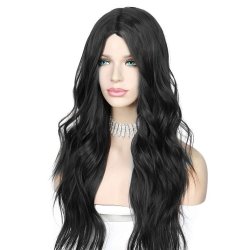 ⭐  Peluca Color Natural 60cm Cabello Sintético kanekalón