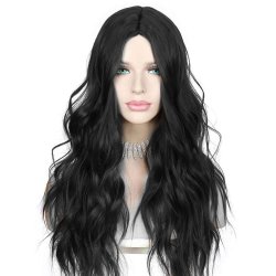 ⭐  Peluca Color Natural 60cm Cabello Sintético kanekalón