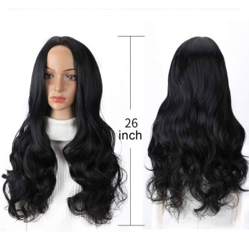 ⭐  Peluca Color Natural 60cm Cabello Sintético kanekalón