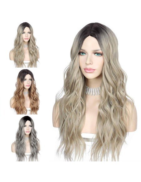 Peluca Balayage Cosplay Degradee Kanekalon 60cm Uso Diario
