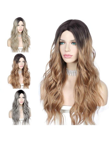 Peluca Balayage Cosplay Degradee Kanekalon 60cm Uso Diario