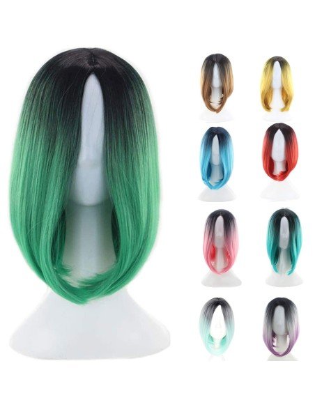 ⭐  Peluca Balayage Cosplay Degradee Kanekalon 30cm Uso Diario