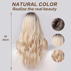 ⭐  Peluca Color Natural 60cm Cabello Sintético kanekalón