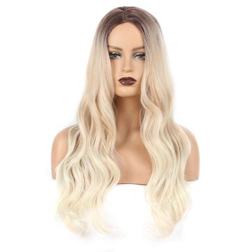 ⭐  Peluca Color Natural 60cm Cabello Sintético kanekalón