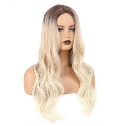 ⭐  Peluca Color Natural 60cm Cabello Sintético kanekalón