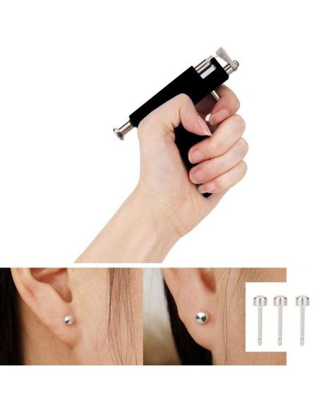 ⭐ Pistola Máquina Perfora Oreja Ombligo Nariz Piercings Arete