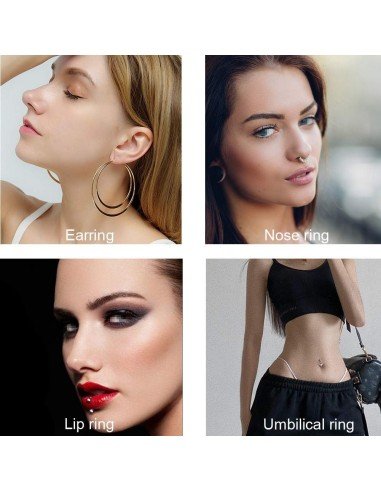 ⭐ Pistola Máquina Perfora Oreja Ombligo Nariz Piercings Arete