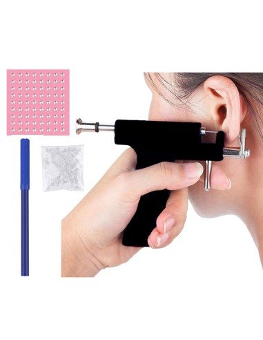 ⭐ Pistola Máquina Perfora Oreja Ombligo Nariz Piercings Arete