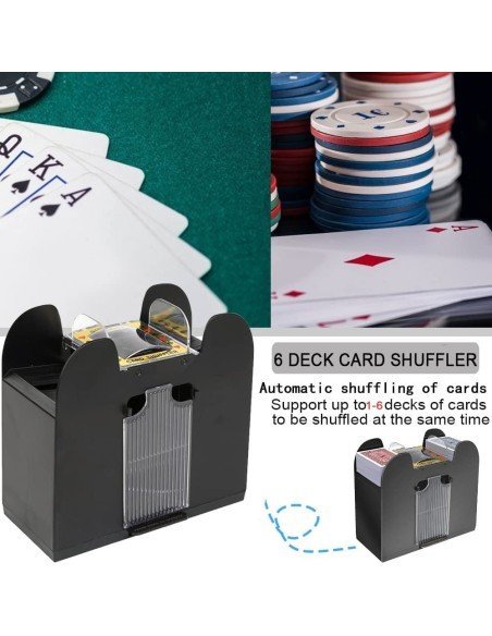 ⭐ Máquina para barajar cartas, mezclador barajador automático de naipes