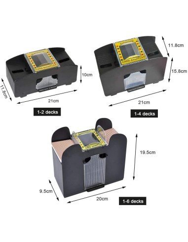 ⭐ Máquina para barajar 4 Decks de Cartas mezclador barajador automático