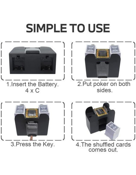 ⭐ Máquina para barajar 6 mazos de cartas barajador automático