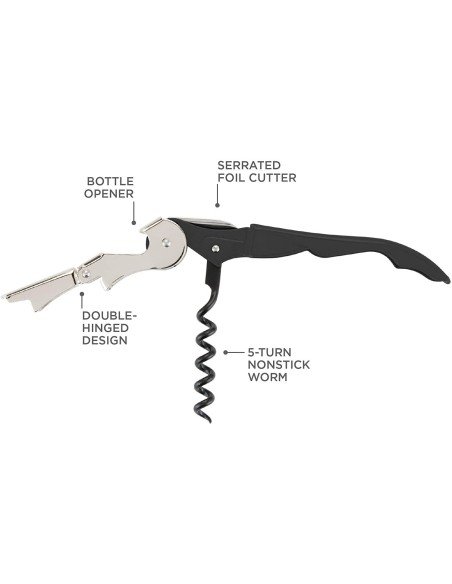 ⭐ Setx2 Sacacorchos de Acero Descorchador Dos Tiempos Portátil ⭐ Setx2 Sacacorchos de Acero Descorchador Dos Tiempos Portátil