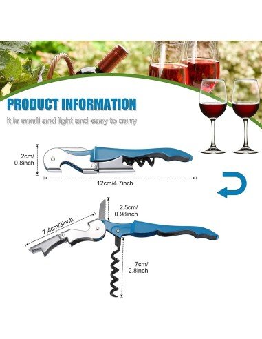 ⭐ Setx2 Sacacorchos de Acero Descorchador Dos Tiempos Portátil
