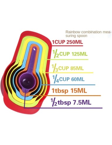 ⭐ Setx6 Cucharas Copas Tazas Medidoras Porcionera Dosificadora