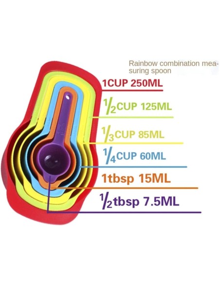 ⭐ Setx6 Cucharas Copas Tazas Medidoras Porcionera Dosificadora