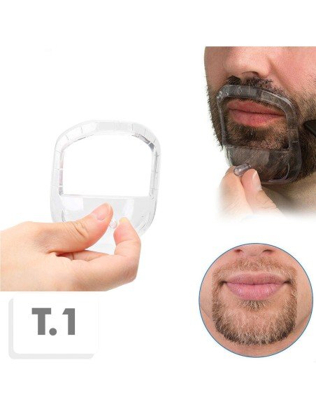 ⭐ Guía Barba Plantilla Candado Modelado Mostacho Molde