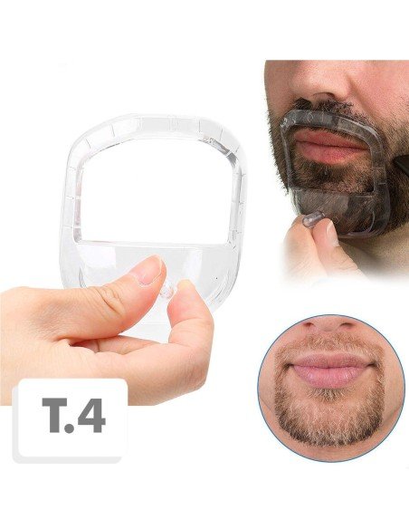 ⭐ Guía Barba Plantilla Candado Modelado Mostacho Molde