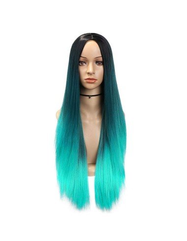 Peluca Lisa 70cm Balayage Corte Recto Apariencia Natural