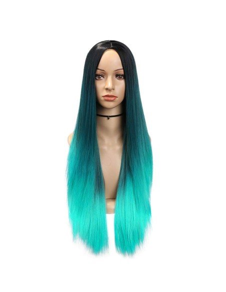 Peluca Lisa 70cm Balayage Corte Recto Apariencia Natural Peluca Lisa 70cm Balayage Corte Recto Apariencia Natural