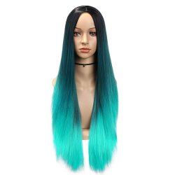 Peluca Lisa 70cm Balayage Corte Recto Apariencia Natural