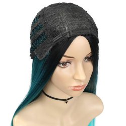 Peluca Lisa 70cm Balayage Corte Recto Apariencia Natural