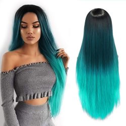 Peluca Lisa 70cm Balayage Corte Recto Apariencia Natural