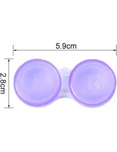 ⭐ Estuche porta lentes de contacto con tapa de rosca L/R 2