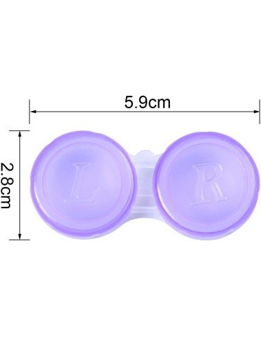 Estuche portalentes con tapa de rosca Para lentes de contacto blandos y gas permeable