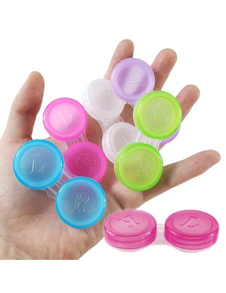 ⭐ Estuche porta lentes de contacto con tapa de rosca L/R ⭐ Estuche porta lentes de contacto con tapa de rosca L/R