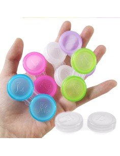 ⭐ Estuche porta lentes de contacto con tapa de rosca L/R