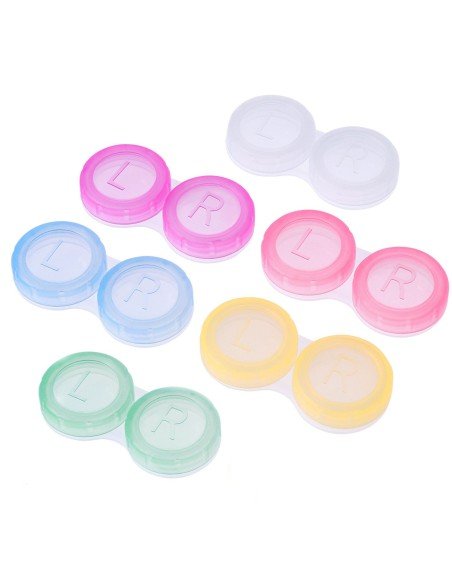 ⭐ Estuche porta lentes de contacto con tapa de rosca L/R ⭐ Estuche porta lentes de contacto con tapa de rosca L/R
