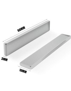 ⭐ Setx2 Potentes Imanes Neodimio barras 60x10x3mm 2