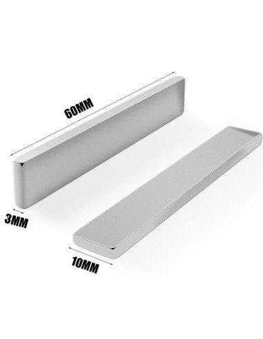 ⭐ Setx2 Potentes Imanes Neodimio barras 60x10x3mm