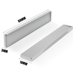 ⭐ Setx2 Potentes Imanes Neodimio barras 60x10x3mm