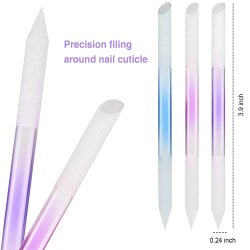 ⭐ Juego x6 limas de cristal para Uñas Manicure Profesional