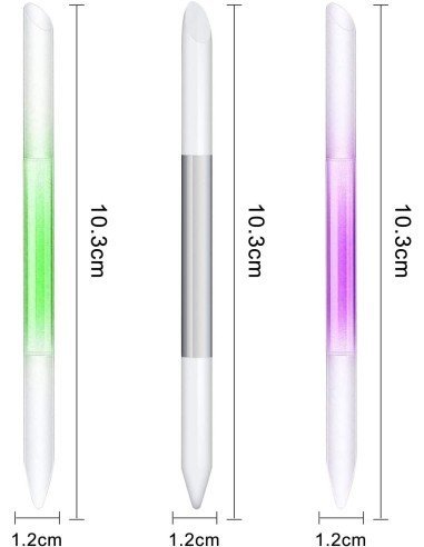 ⭐ Juego x6 limas de cristal para Uñas Manicure Profesional