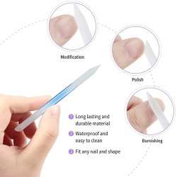 ⭐ Juego x6 limas de cristal para Uñas Manicure Profesional