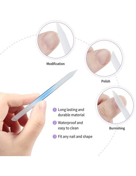 ⭐ Juego x6 limas de cristal para Uñas Manicure Profesional ⭐ Juego x6 limas de cristal para Uñas Manicure Profesional