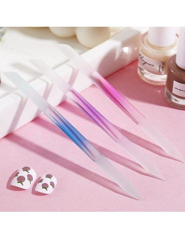 ⭐ Juego x6 limas de cristal para Uñas Manicure Profesional