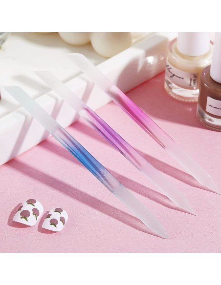 ⭐ Juego x6 limas de cristal para Uñas Manicure Profesional