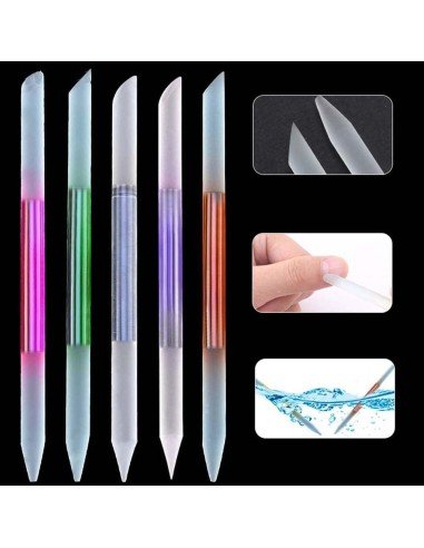 ⭐ Juego x6 limas de cristal para Uñas Manicure Profesional