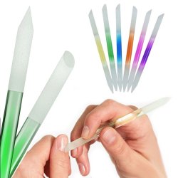 ⭐ Juego x6 limas de cristal para Uñas Manicure Profesional