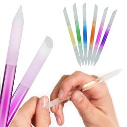 ⭐ Juego x6 limas de cristal para Uñas Manicure Profesional