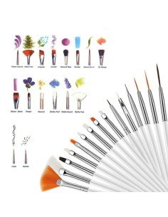 ⭐ Set x6 Pinceles Rainbow Brush Arco Iris Arte Escolar