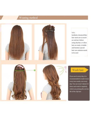 ⭐ Cortina de Cabello Lisa Degradee Extensión de pelo cosplay