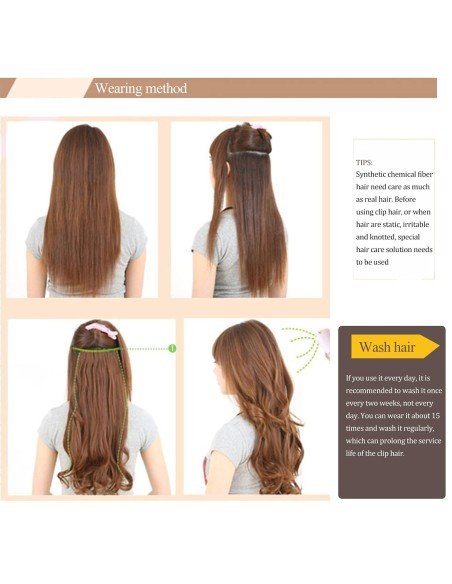 ⭐ Cortina de Cabello Lisa Degradee Extensión de pelo cosplay ⭐ Cortina de Cabello Lisa Degradee Extensión de pelo cosplay