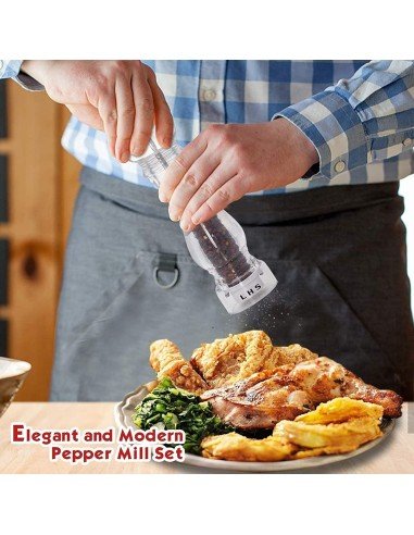 Molino De Sal Y Pimienta Acrílico Manual Pimentero Gigante