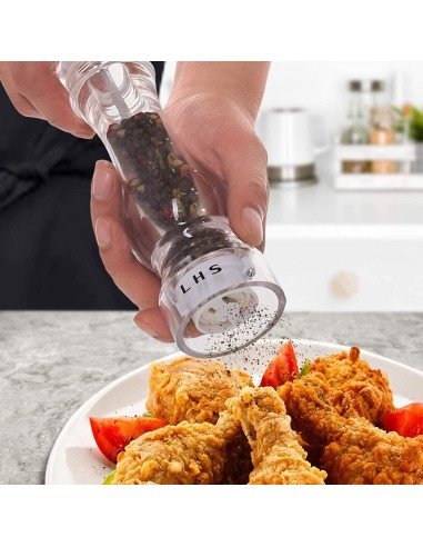 Molino De Sal Y Pimienta Acrílico Manual Pimentero Gigante